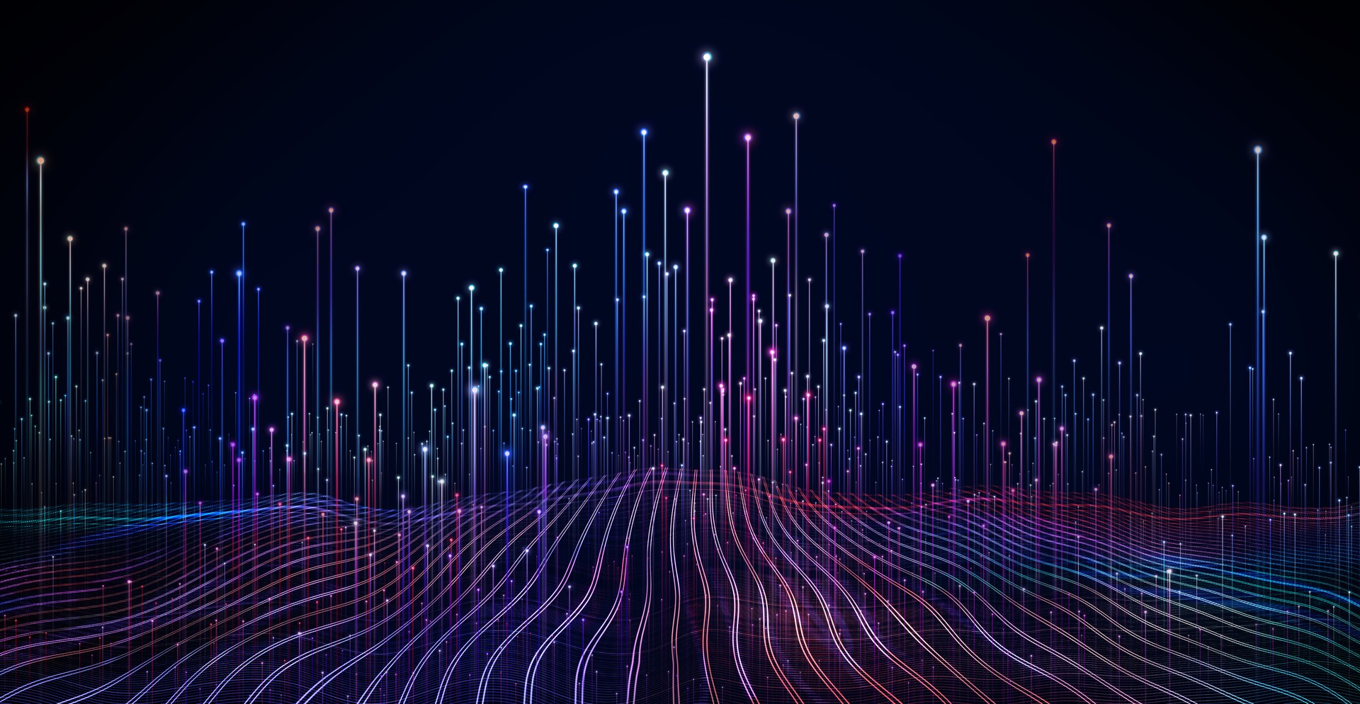 Abstract dot point connect with gradient line